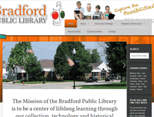 Tablet Screenshot of bradfordpubliclibrary.org